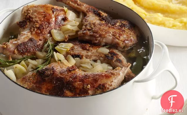 Conejo Estofado con Mostaza e Hinojo