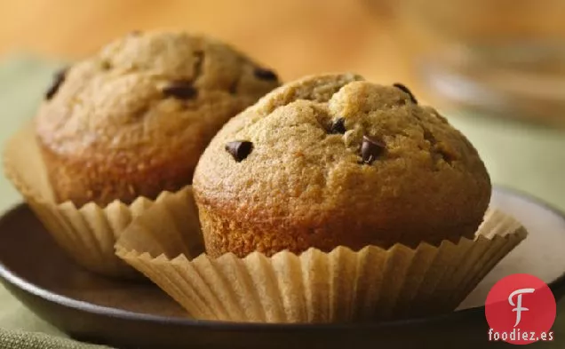 Muffins de Chocolate y Plátano Sin Gluten