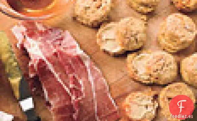 Galletas de Boniato con Jamón, Mostaza y Miel