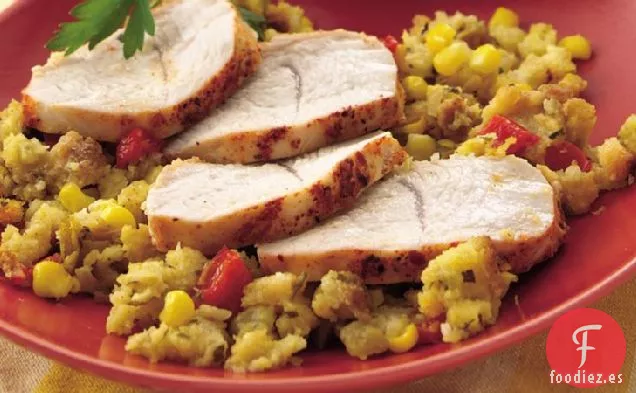 Cazuela de Relleno de Pavo y Chile Verde