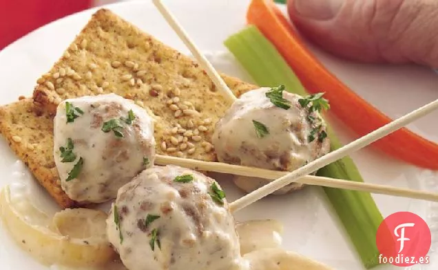 Albóndigas Cremosas de Ajo y Cebolla Asadas
