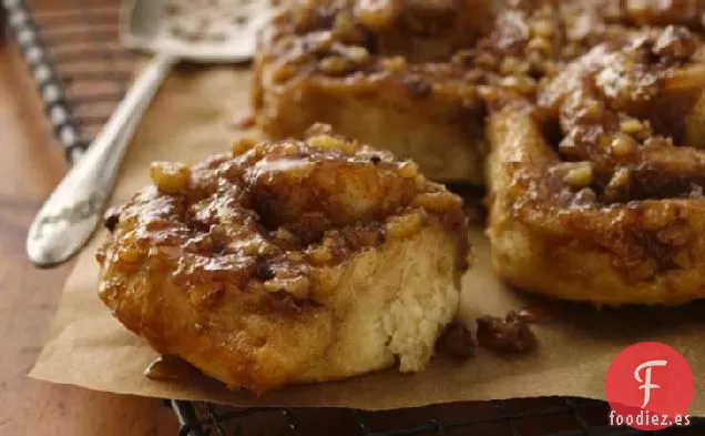 Rollos de Manzana de Caramelo durante la Noche