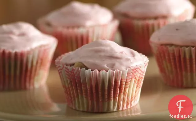 Cupcakes de Fresa y Ruibarbo