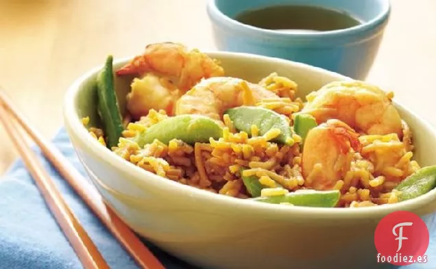 Camarones Cítricos y Arroz