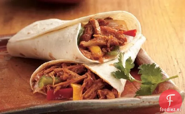 Fajitas de Cerdo a la Barbacoa de Cocción Lenta