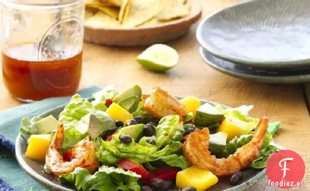 Ensaladas de Tacos de Camarones y Mango