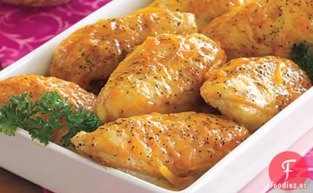 Pechugas de Pollo Glaseadas Con Albaricoque y Mostaza
