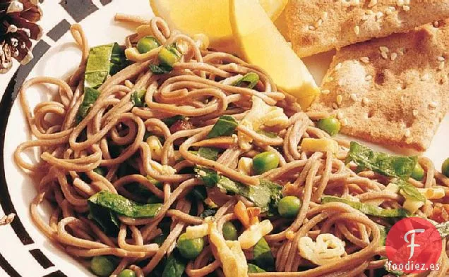 Verduras y Fideos con Limón y Albahaca