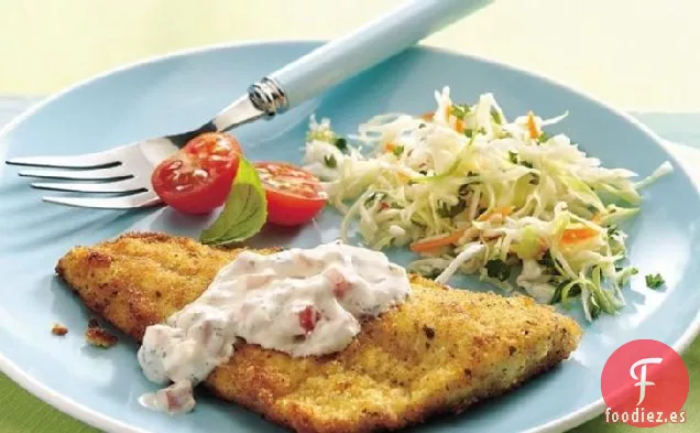 Filetes de Pescado con Salsa Tártara de Hierbas