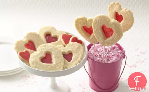 Galletas de Corazón de Vidrieras