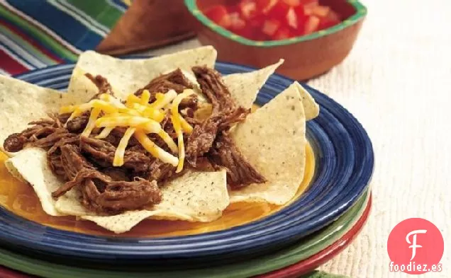 Nachos de Carne Rallada de Cocción Lenta