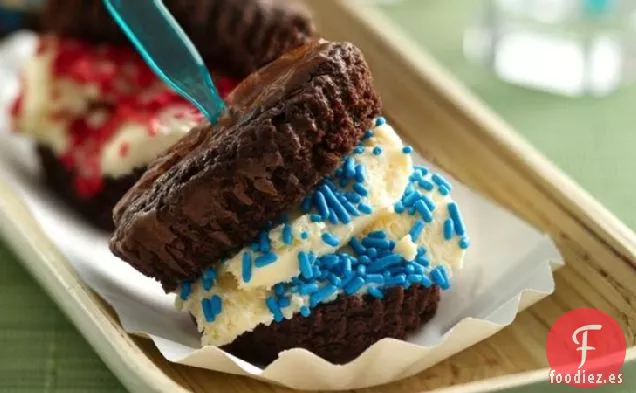Sándwiches de Helado de Brownie