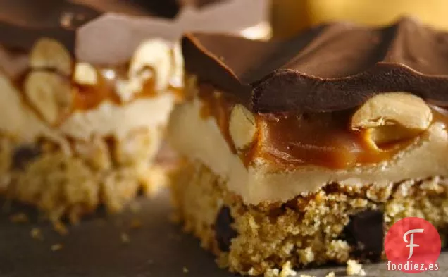 Barras de Caramelo de Galletas de Mantequilla de Maní Sin Gluten