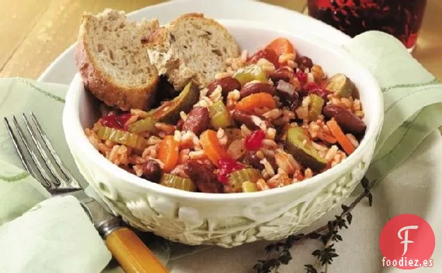Cena Italiana de Arroz y Verduras
