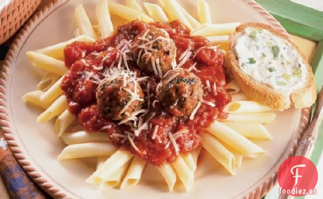 Albóndigas De Pavo Italiano Con Mostaccioli