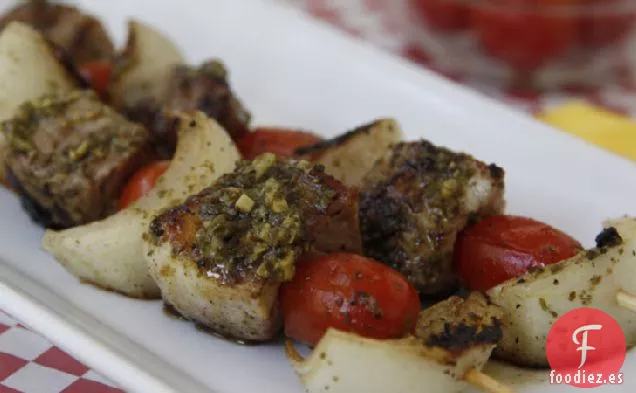 Brochetas de Cerdo a La Parrilla Fáciles