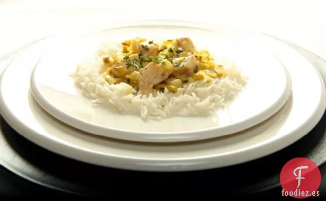 Pollo A La Mostaza Dijon Con Ajo Verde