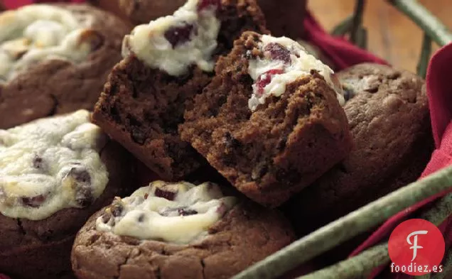 Muffins de Arándanos con Doble Chocolate