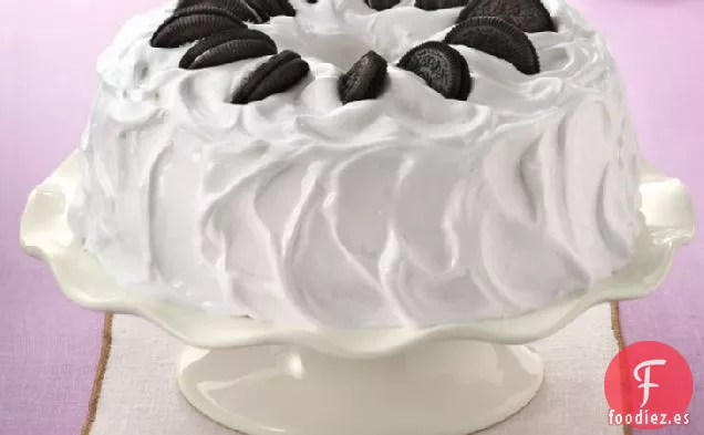 Pastel de Ángel con Galletas y Crema