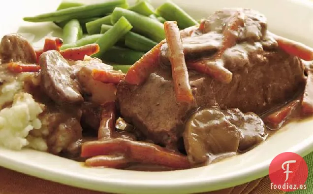 Bistec Asado en Olla de Cocción Lenta Fácil de Cocinar a Fuego Lento