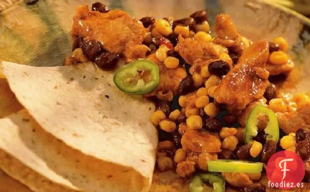 Pollo y Frijoles Mexicanos Fáciles