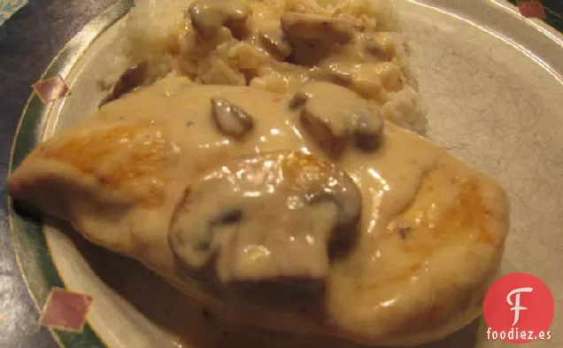 Pollo Cremoso con Champiñones Sin Gluten