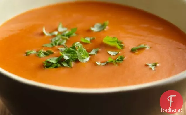 Sopa Cremosa de Tomate Fresco