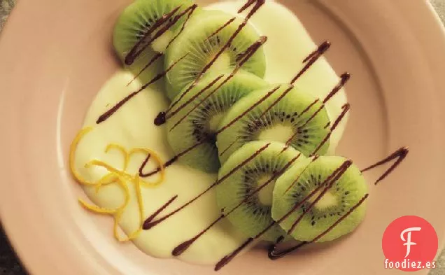 Kiwis con Chocolate y Salsa de Naranja