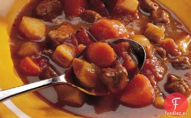 Estofado de Carne y Verduras en Sartén