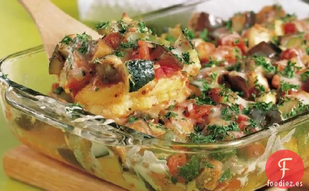 Pastel de Polenta de Ratatouille