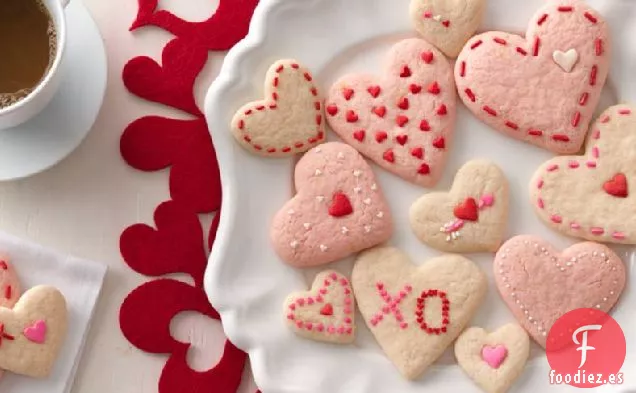 Galletas de Corazón de Queso Crema de Fresa