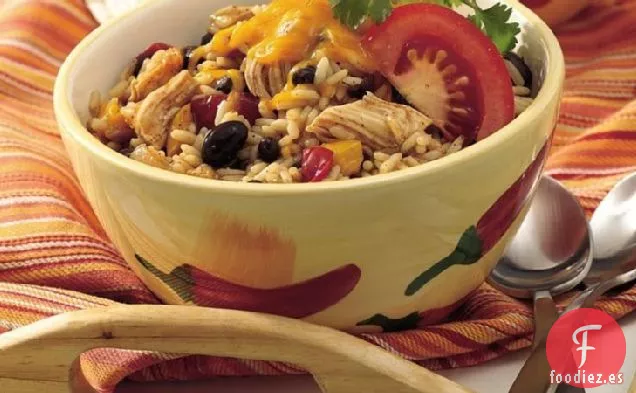 Frijoles Negros, Pollo y Arroz