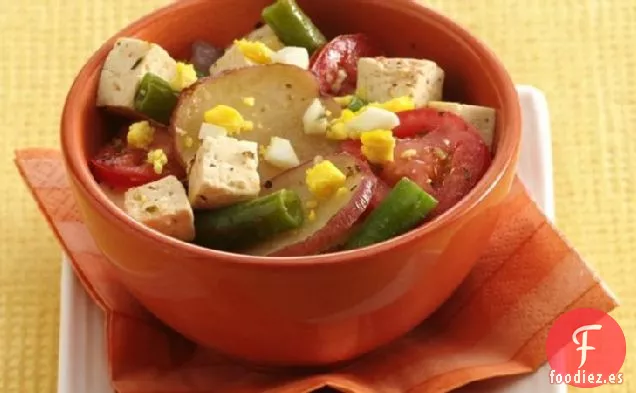 Cena de Sartén de Verduras y Tofu