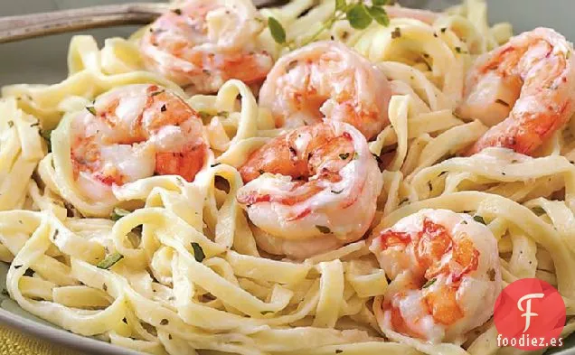 Camarones Cremosos con Ajo y Pasta