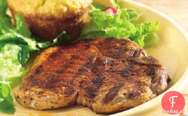 Chuletas de Cerdo del Suroeste a La Parrilla