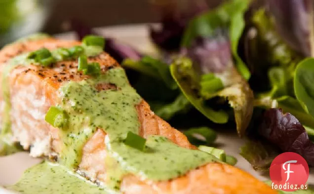 Salmón al Horno con salsa de Wasabi