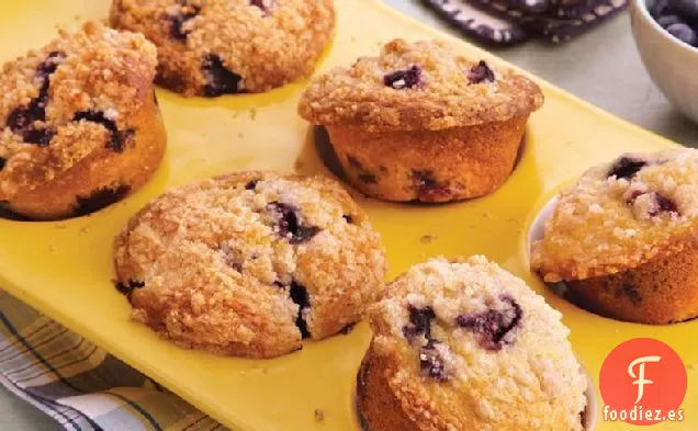 Magdalenas de Arándanos Cubiertas de Streusel