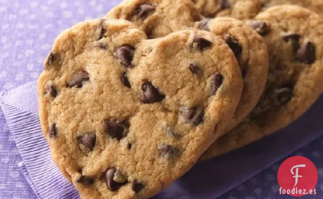 Galletas de Corazón con Chispas de Chocolate