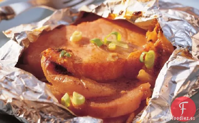 Paquetes de Boniato y Papel de Cerdo a la Parrilla