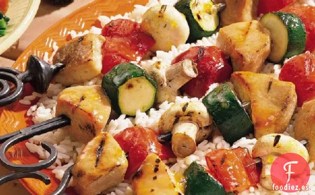 Brochetas de Cerdo a La Parrilla