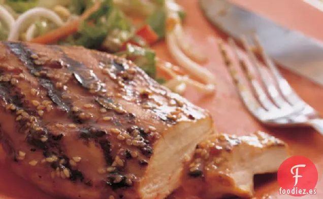 Pollo a la Parrilla con Sésamo y Jengibre