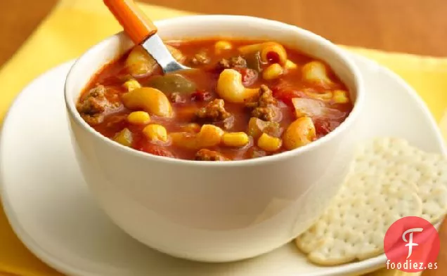 Sopa de Chile y Macarrones