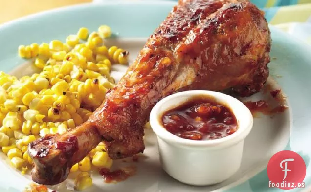 Muslos de Pavo con Chipotle Picante a la Parrilla
