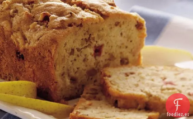 Pan de Linaza de Pera y Ruibarbo