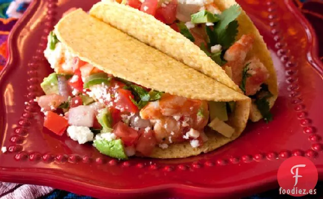 Tacos de Camarones con Tequila Chipotle