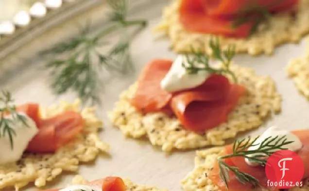 Rondas de Queso Parmesano con Lox