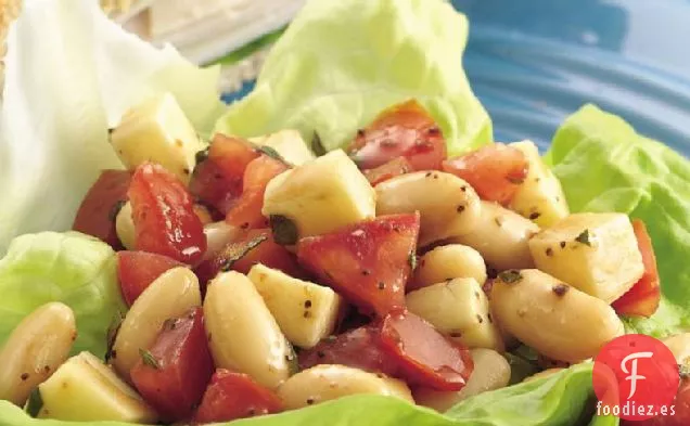 Ensalada de Frijoles Blancos, Hierbas y Tomate