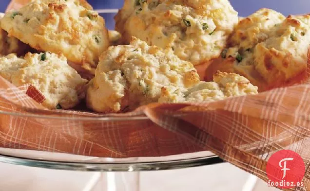 Cheddar y Galletas de Cebolla Verde