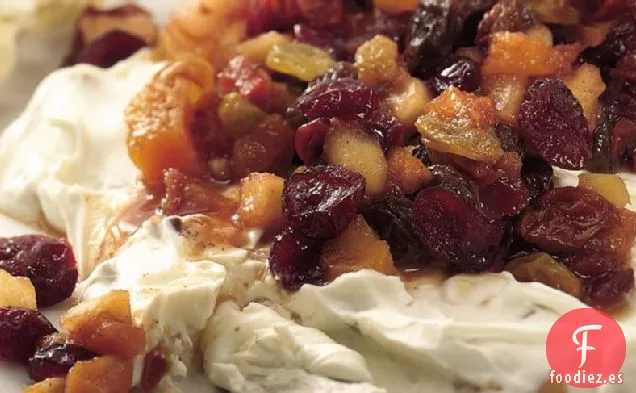 Queso con Nueces para untar con Chutney de Frutas
