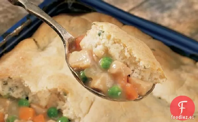 Pastel de Pavo con Corteza de Galleta de Patata